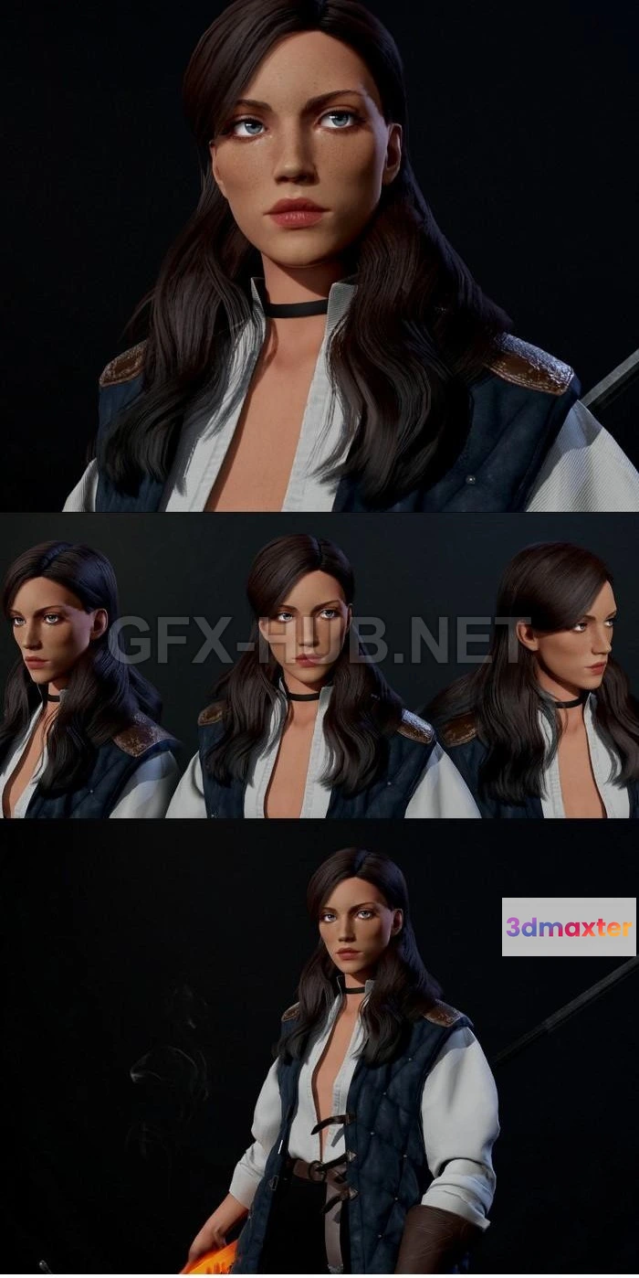 1183202 - PBR Game 3D Model - Calista