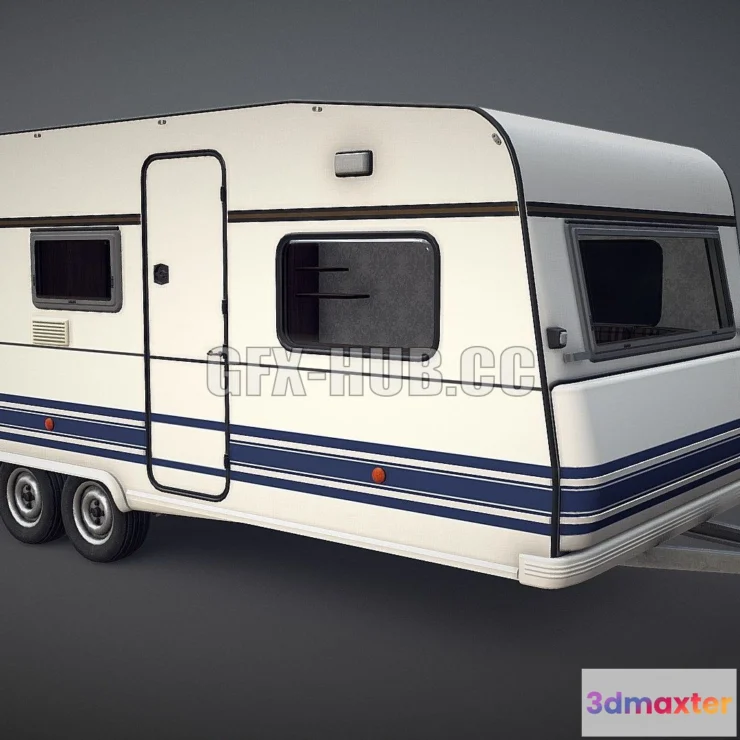 1183214 - PBR Game 3D Model - Camper Trailer