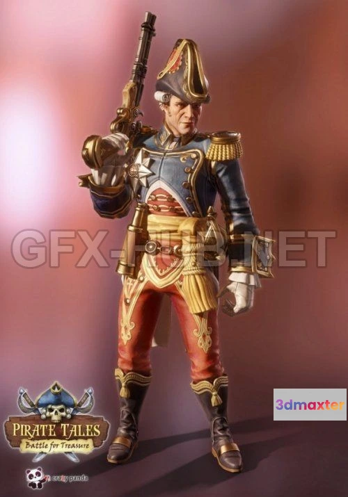 1183248 - PBR Game 3D Model - Captain James Cook PBR