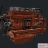 1183254 - PBR Game 3D Model - Car engine Scania