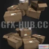 1183272 - PBR Game 3D Model - Cardboard Boxes