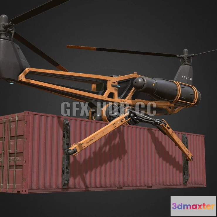 1183274 - PBR Game 3D Model - Cargo Drone 2