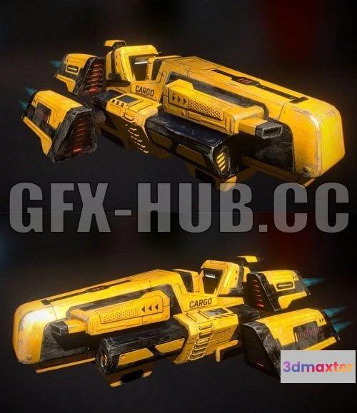 1183280 - PBR Game 3D Model - Cargo Sky Transporter