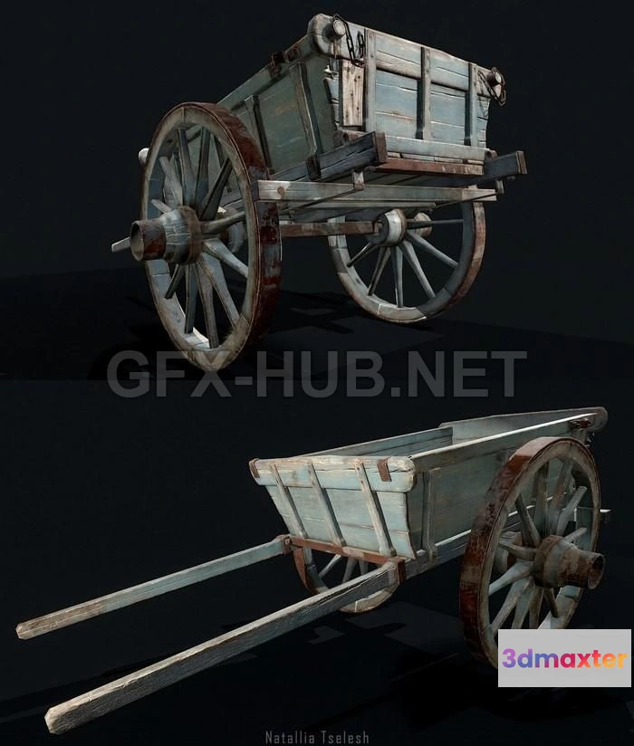 1183292 - PBR Game 3D Model - Cart