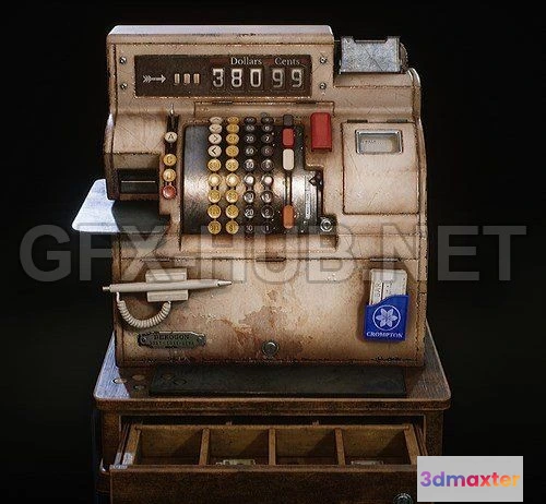 1183322 - PBR Game 3D Model - Cash Register