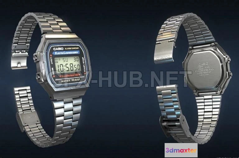 1183324 - PBR Game 3D Model - Casio A168 Classic PBR