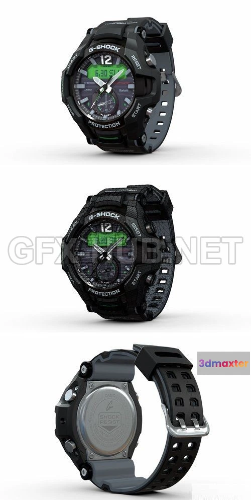 1183326 - PBR Game 3D Model - Casio G-Shock GR-B100-1A3
