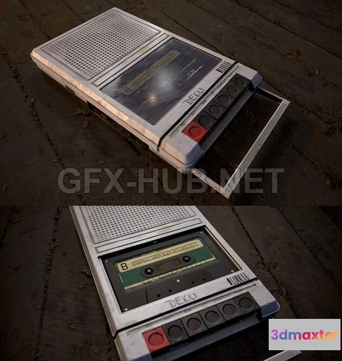 1183334 - PBR Game 3D Model - Cassette recorder