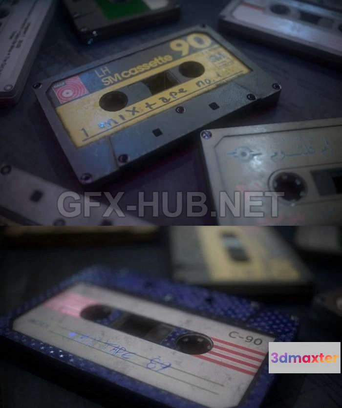1183336 - PBR Game 3D Model - Cassette Tape