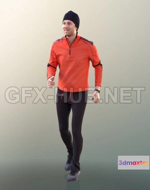 1183392 - PBR Game 3D Model - Casual Man Running Scanned