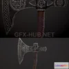 1183442 - PBR Game 3D Model - Celtic Axe