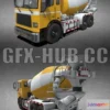 1183444 - PBR Game 3D Model - Cement Truck