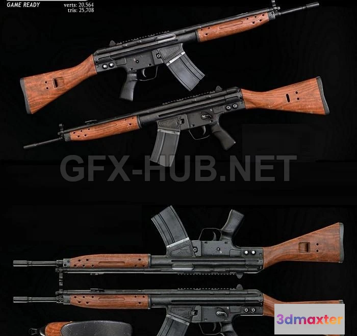 1183452 - PBR Game 3D Model - Century arms Cetme 308