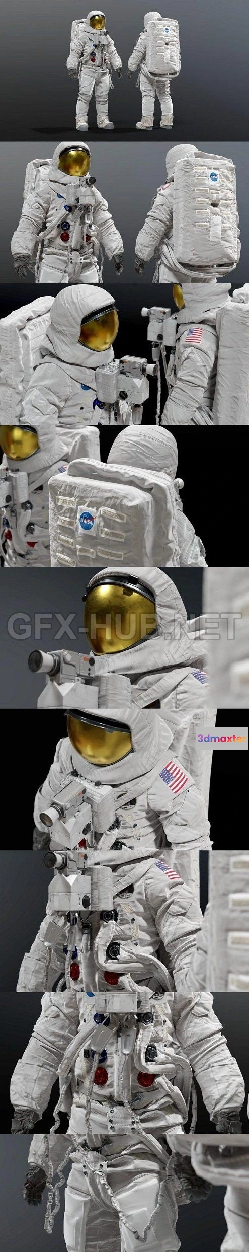 1183458 - PBR Game 3D Model - Cgtrader - SPACESUIT NASA APOLLO 11