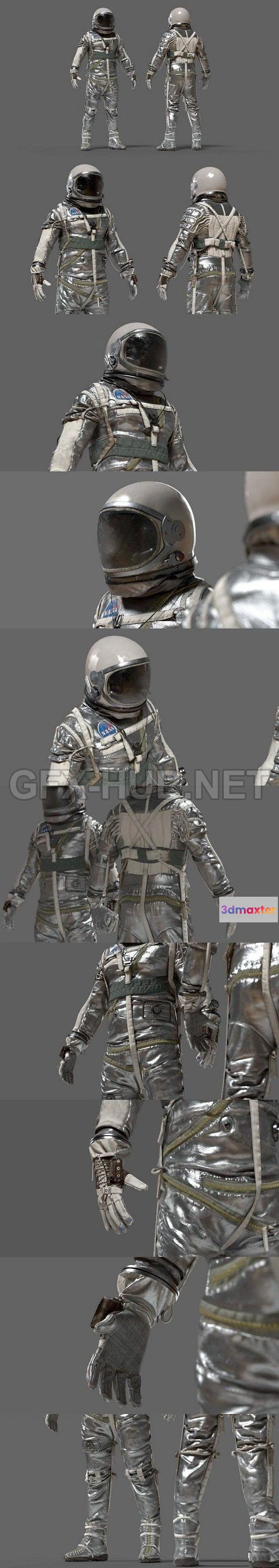 1183460 - PBR Game 3D Model - Cgtrader - SPACESUIT NASA Mercury Navy Mark IV