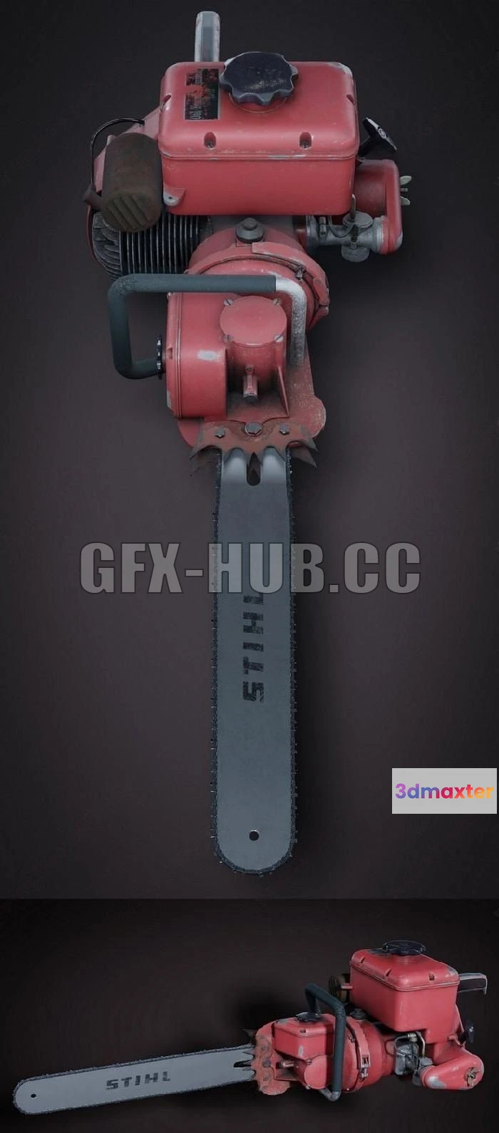 1183462 - PBR Game 3D Model - Chainsaw PBR