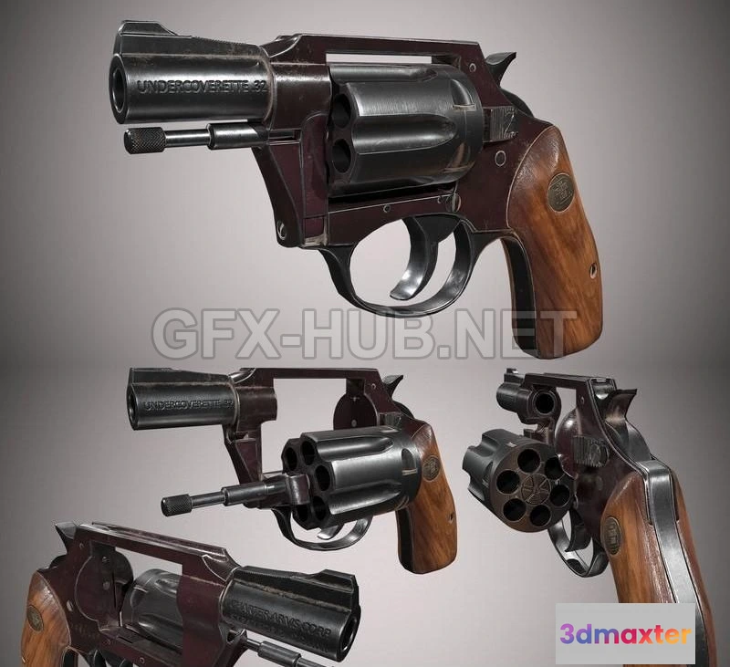 1183486 - PBR Game 3D Model - Charter Arms Undercoverette 32 Revolver