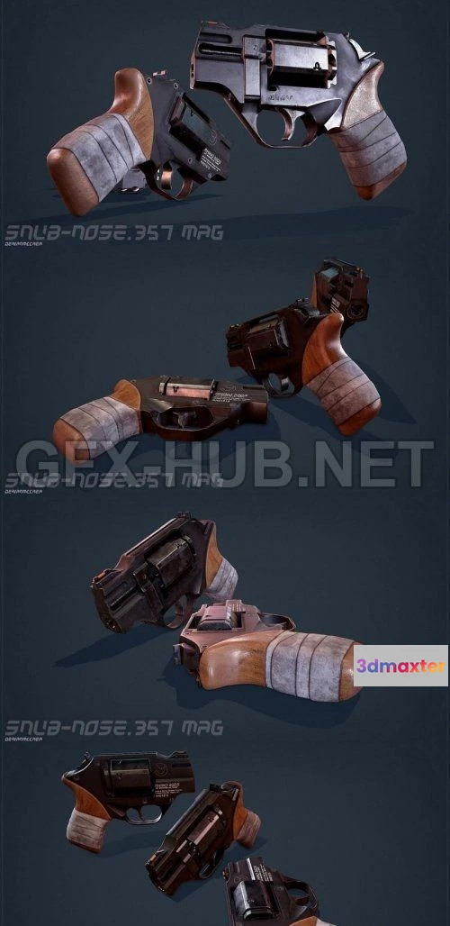 1183502 - PBR Game 3D Model - CHIAPPA SNUB -NOSE 357 MAG