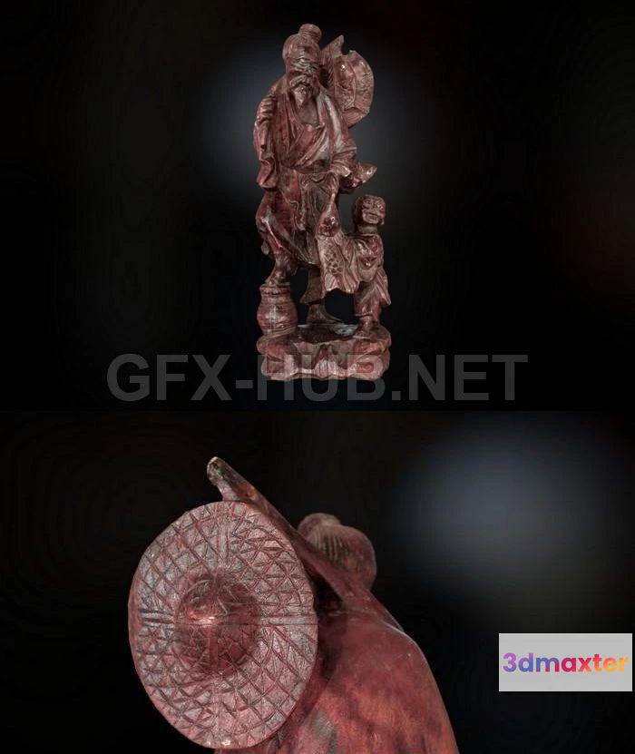 1183518 - PBR Game 3D Model - Chinese Statue 02