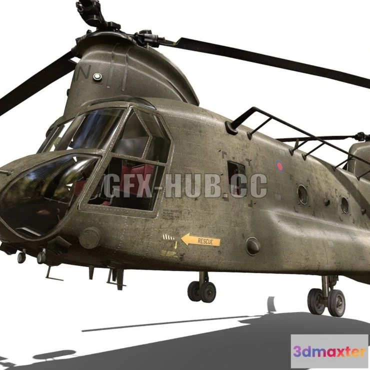 1183520 - PBR Game 3D Model - Chinook - Boeing CH-47