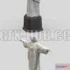 1183536 - PBR Game 3D Model - Christ The Redeemer Statue
