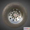 1183542 - PBR Game 3D Model - Chrome Trailer Wheel WSHC
