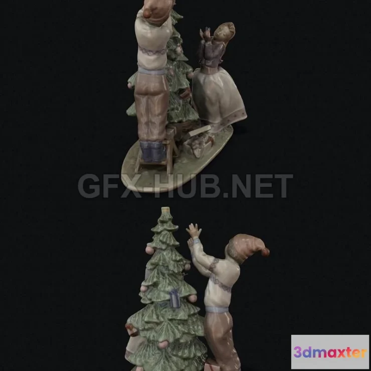 1183544 - PBR Game 3D Model - Chrystmas porcelain toy