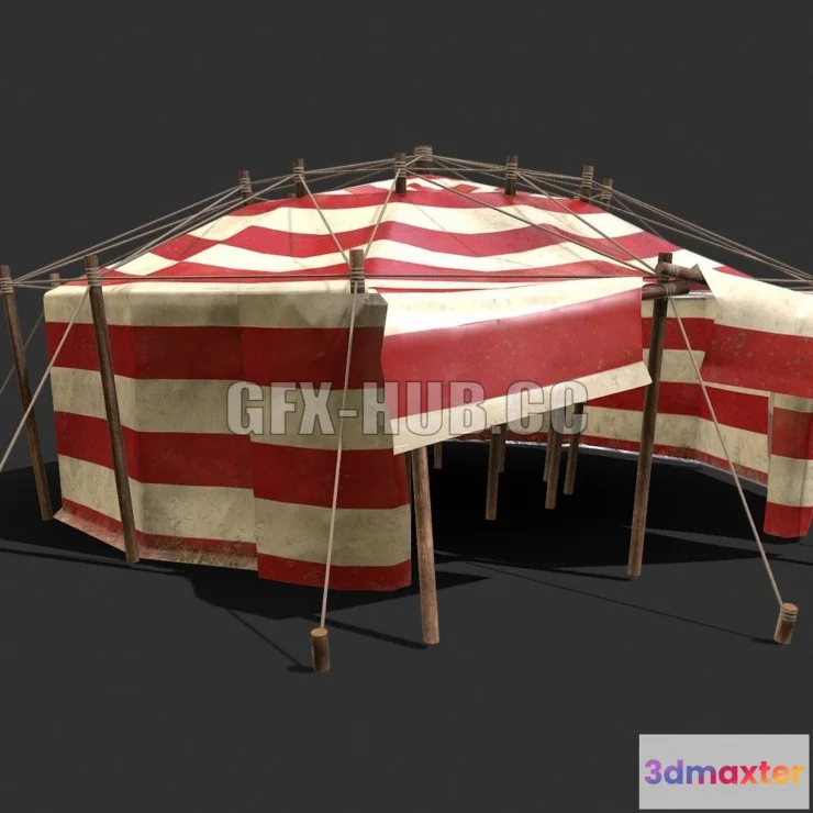 1183562 - PBR Game 3D Model - Circus Tent