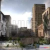 1183566 - PBR Game 3D Model - City After War Exterior Scene