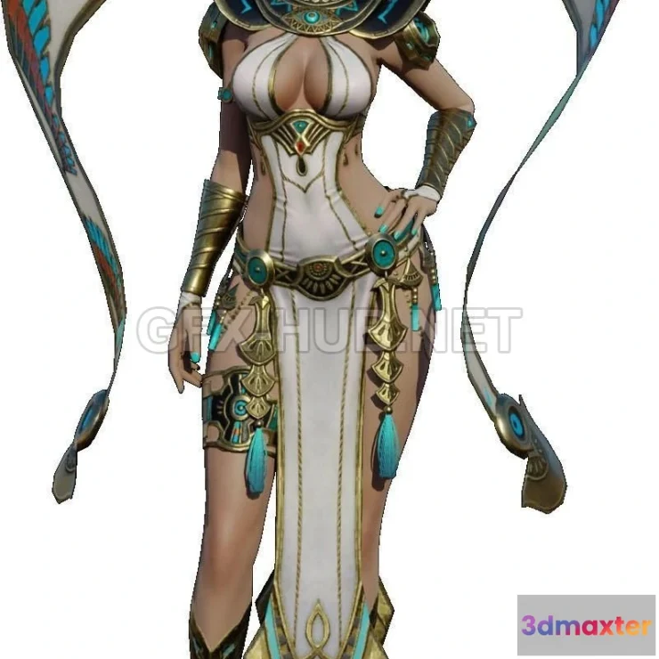 1183586 - PBR Game 3D Model - Cleopatra