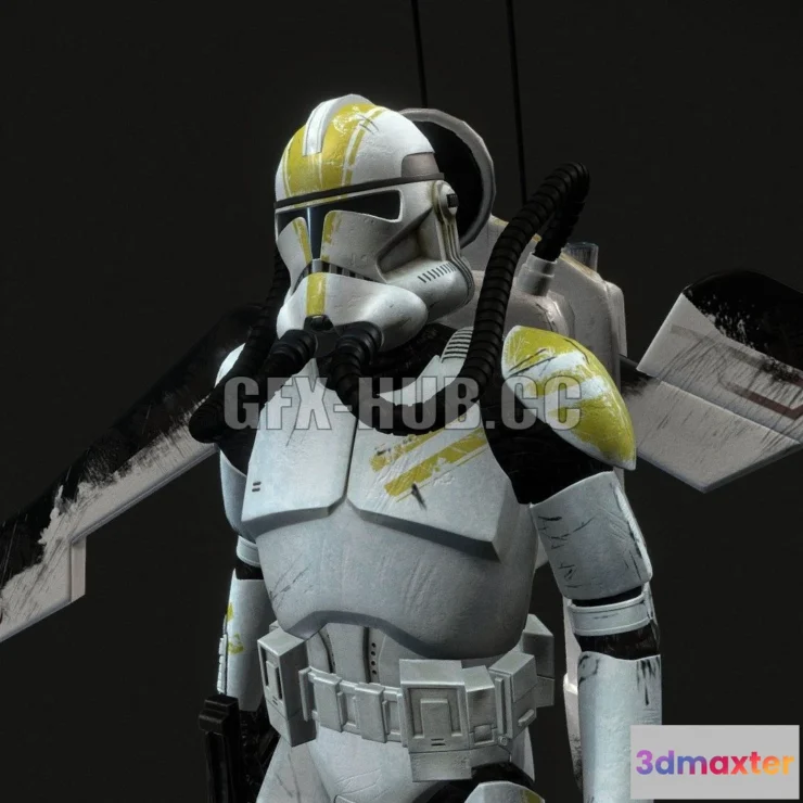 1183596 - PBR Game 3D Model - Clone Trooper Sky Corps