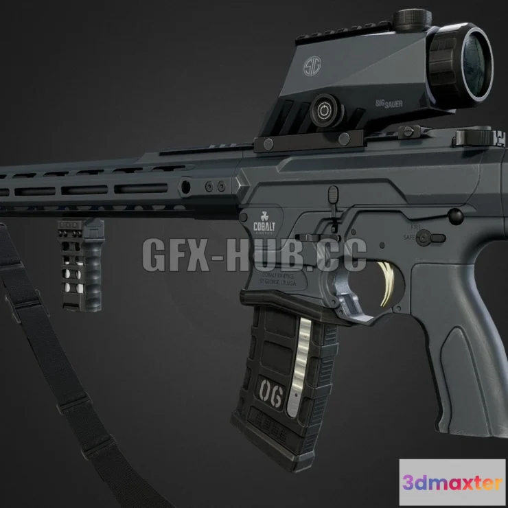 1183610 - PBR Game 3D Model - Cobalt Kinetics AR15