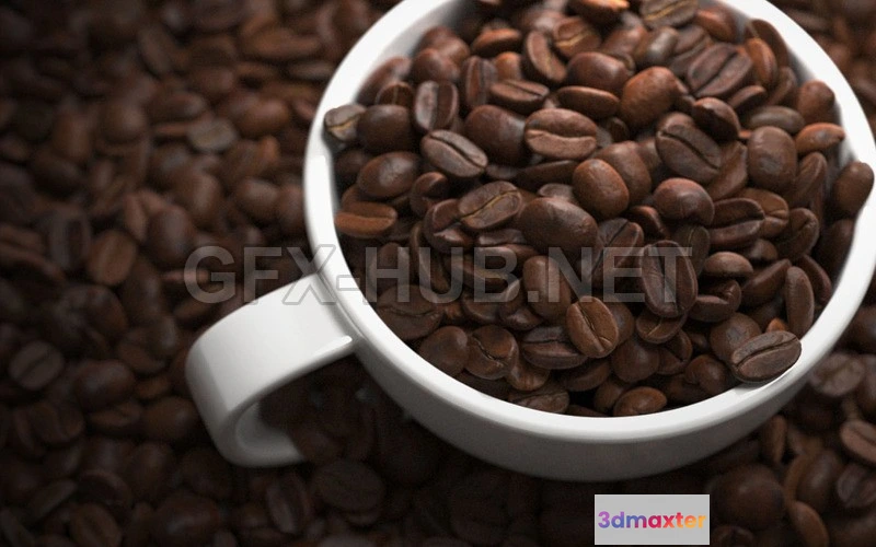 1183612 - PBR Game 3D Model - Coffee beans