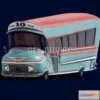 1183622 - PBR Game 3D Model - Colectivo 10 Toon (Argentine Bus)