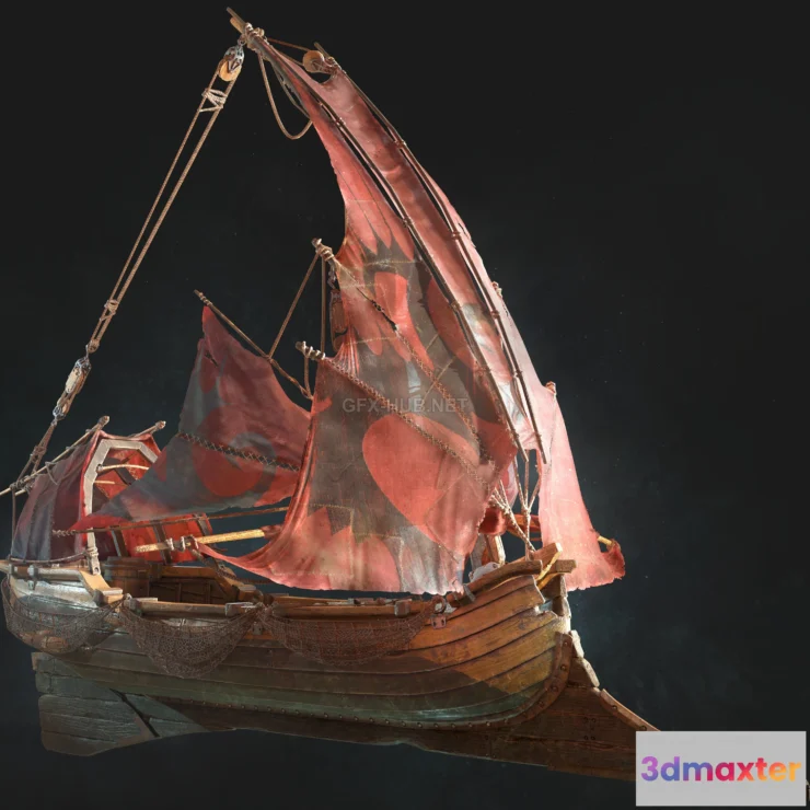1183624 - PBR Game 3D Model - Colibri rowboat