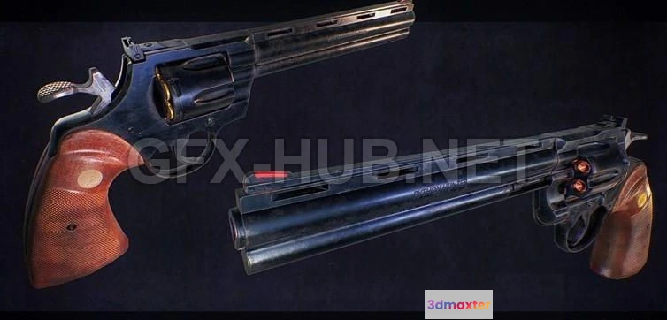 1183636 - PBR Game 3D Model - Colt Python Hunter 357