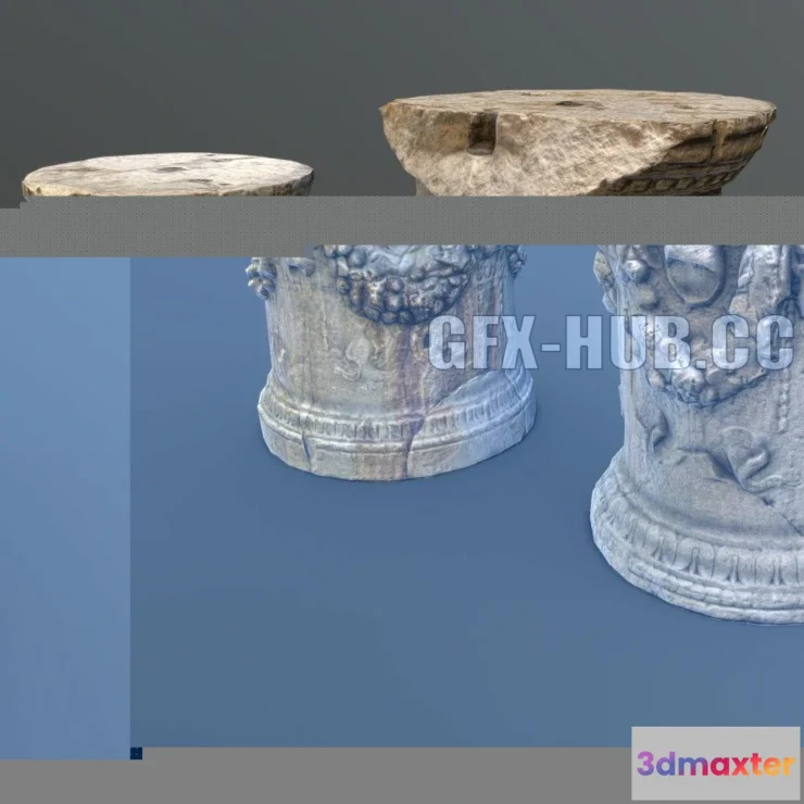 1183638 - PBR Game 3D Model - Column Base