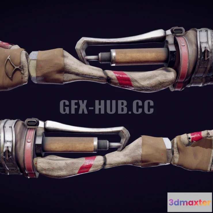 1183642 - PBR Game 3D Model - Combat Prosthetic Arm
