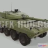1183650 - PBR Game 3D Model - Combat wheeled armored car Concept