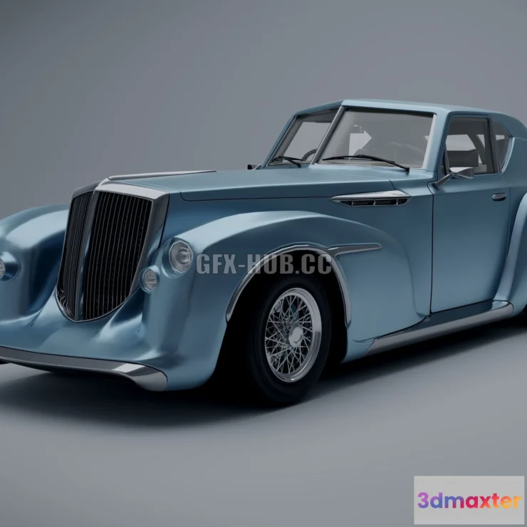 1183674 - PBR Game 3D Model - Concept Car 9 Classic