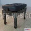 1183678 - PBR Game 3D Model - Concert piano stool