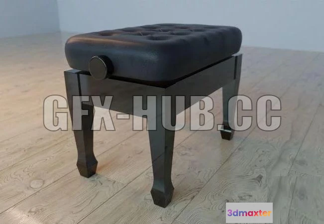 1183678 - PBR Game 3D Model - Concert piano stool