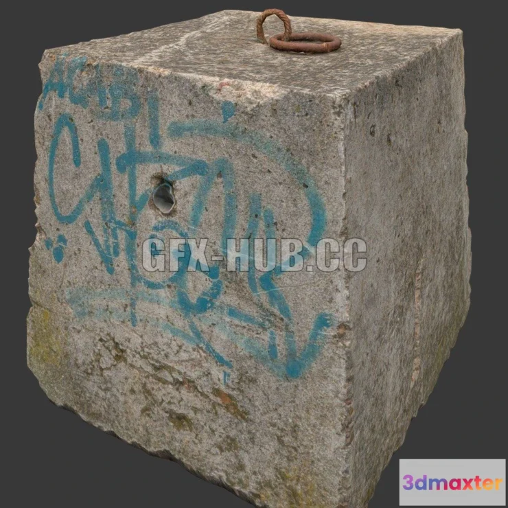 1183690 - PBR Game 3D Model - Concrete scan No 9