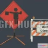 1183700 - PBR Game 3D Model - Construction Barricades