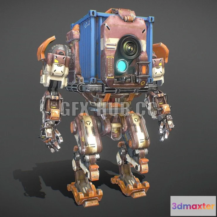 1183710 - PBR Game 3D Model - Container Mech Robot