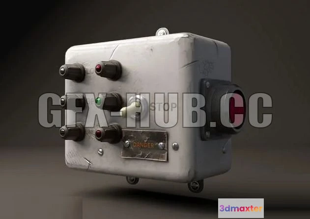 1183714 - PBR Game 3D Model - Control Panel USSR