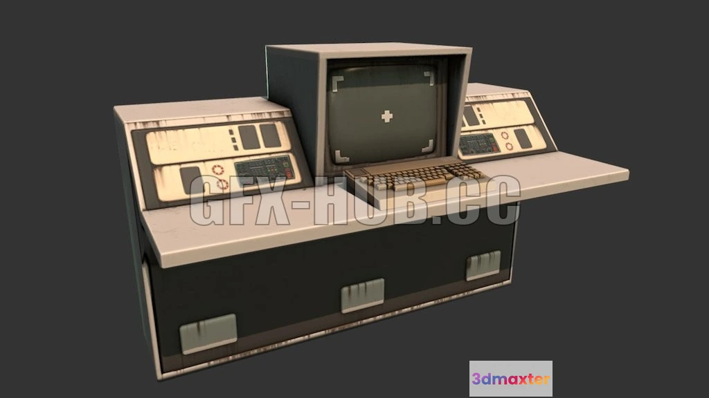 1183738 - PBR Game 3D Model - Corroded Terminal