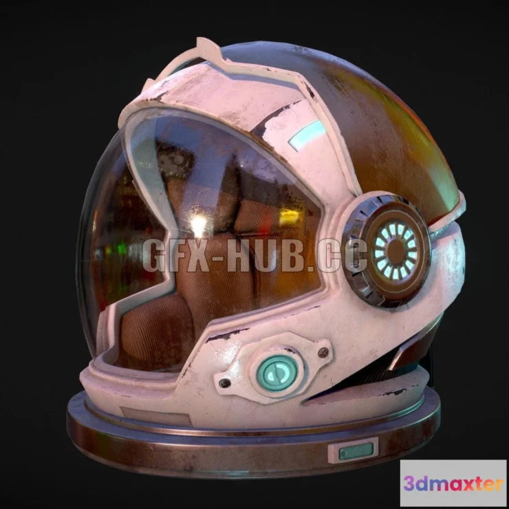1183740 - PBR Game 3D Model - Cosmonaut Helmet
