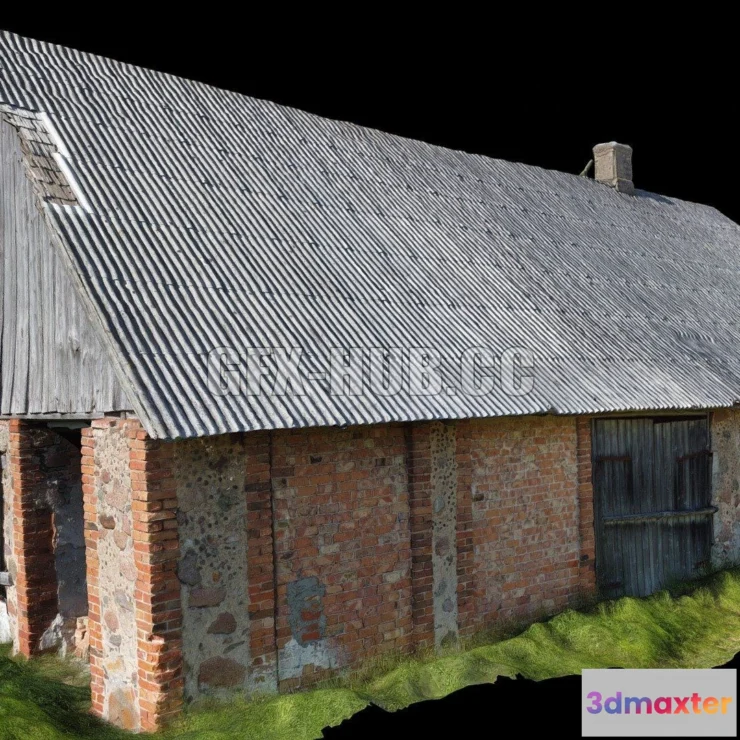 1183748 - PBR Game 3D Model - Countryside Barn