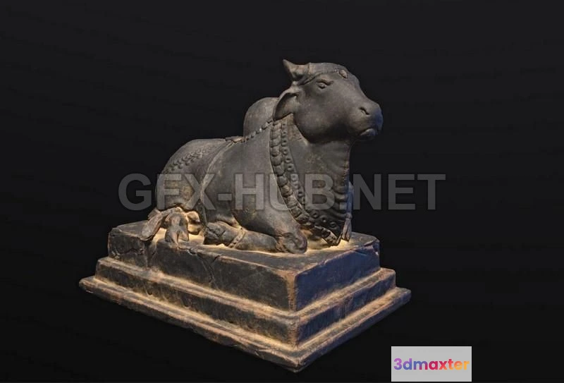 1183758 - PBR Game 3D Model - Cow Statue PBR